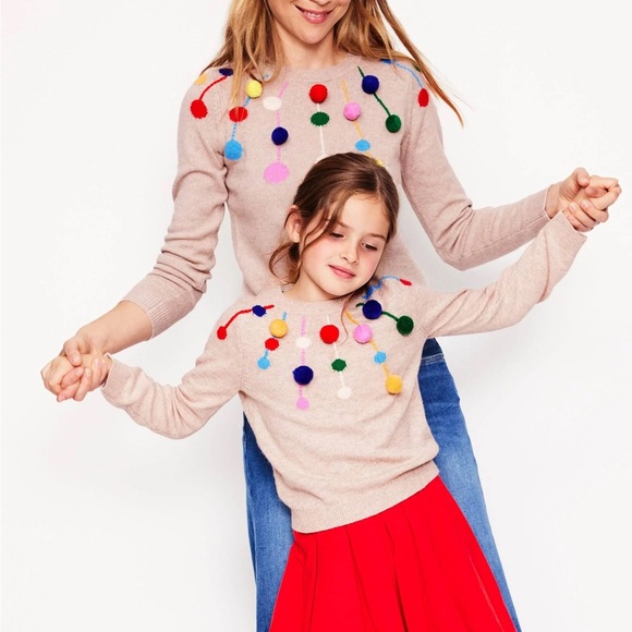 Pom Pom Jumper Girls Kids Boden - Picture 5 of 6